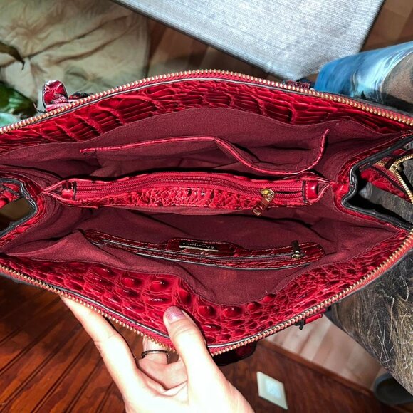 Red Authentic Brahmin Bag Tote Purse - Picture 4 of 8